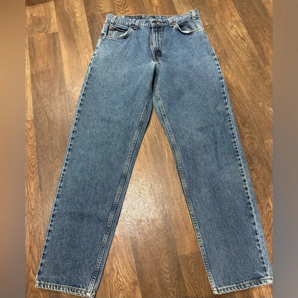 Levi’s 550 Vtg 1996 orange tab Men's Blue Tapered Relaxed Fit Denim Jeans 33x32